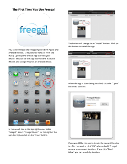 The First Time You Use Freegal - Jonathan Bourne Public Library
