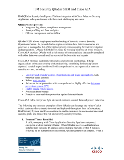 IBM Security QRadar SIEM and [VendorName] [ProductName]