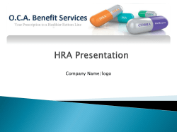 HRA Presentation - OCA Benefit Services