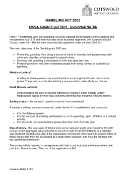 (a) of the Small Society Lotteries