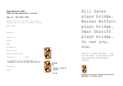 Learn to play bridge - Singapore Contract Bridge Association