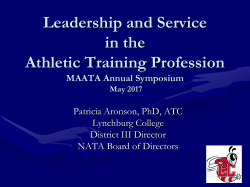 Mentoring in the Athletic Training Profession