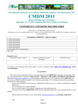 Conference Copyright Form (MS Word)