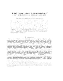 RATIONAL GROUP ALGEBRAS OF FINITE GROUPS: FROM