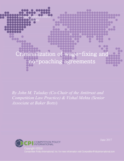 Criminalization of wage-fixing and no