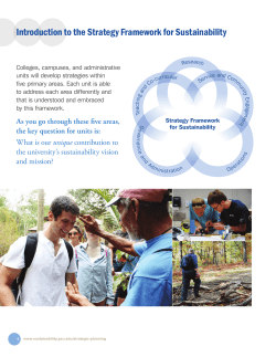 Sustainability Strategy Framework and SMART Strategy Builder