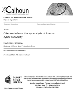 Offense-defense theory analysis of Russian cyber capability
