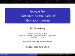 Google Go illustrated on the basis of Fibonacci numbers