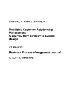 Mobilizing Customer Relationship Management