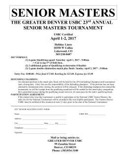 Senior Masters - Greater Denver USBC