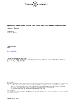 Tilburg University Equilibria in a multi