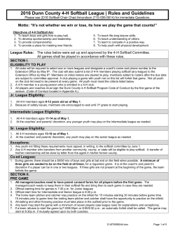 2000 Dunn County 4-H Soft-ball League