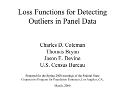 Loss Functions for Detecting Outliers in Panel Data