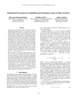 Randomised Procedures for Initialising and Switching