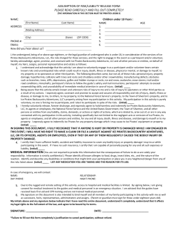assumption of risk/liability release form please read carefully and fill