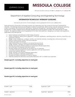 Department of Applied Computing and Engineering Technology