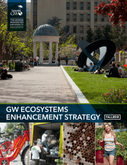 GW Ecosystems Enhancement Strategy - Sustainability at GW