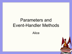 Passing Parameters to Event