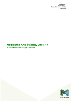 Melbourne Arts Strategy 2014&ndash;17 - Participate Melbourne