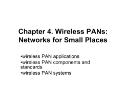 Chapter 4. Wireless PANs: Networks for Small Places