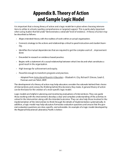 Appendix B. Theory of Action and Sample Logic Model
