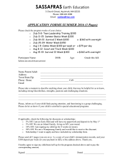 APPLICATION FORMS SUMMER 2016 (3 Pages)