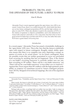 probability, truth, and the openness of the future: a