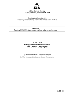 etude de cas - Association for the Development of Education in Africa