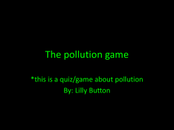 The pollution game