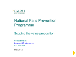 Scoping the value proposition