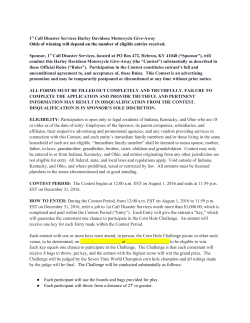 1​st​ Call Disaster Services Harley Davidson Motorcycle GiveAway