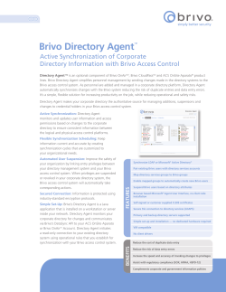 Brivo Directory Agent&trade;