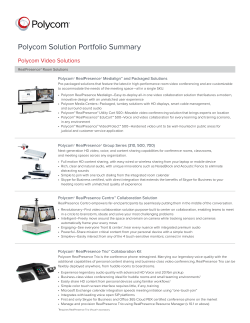 Polycom Solution Portfolio Brochure