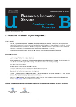 KTP Agenda for Local Management Committee 0 (1