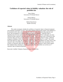 Usefulness of expected values in liability valuation: the role of