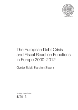 The European Debt Crisis and Fiscal Reaction Functions in Europe