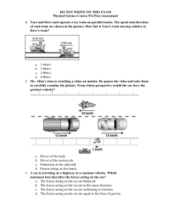 DO NOT WRITE ON THIS EXAM Physical Science Course Pre/Post