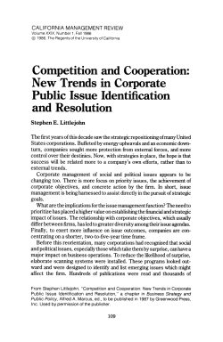 Competition and Cooperation: New Trends in Corporate Public