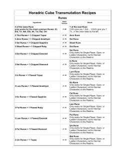 Horadric Cube Transmutation Recipes