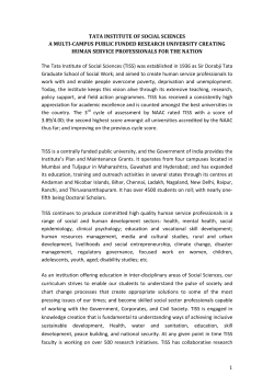1 tata institute of social sciences a multi