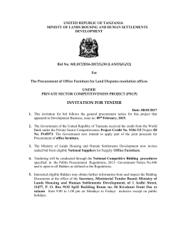 invitation for tender