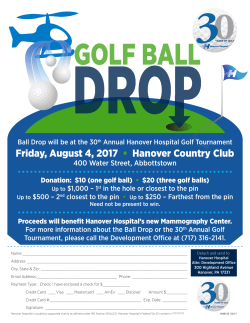 Golf Ball Drop Information Flyer and Order Form