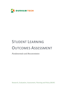 Student Learning Outcomes Assessment