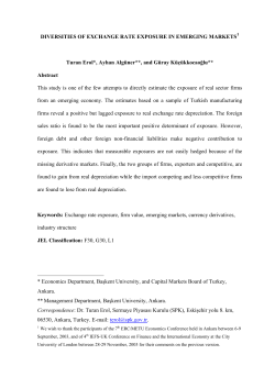DIVERSITIES OF EXCHANGE RATE EXPOSURE IN EMERGING