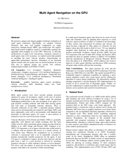Multi Agent Navigation on the GPU - Department of Information and