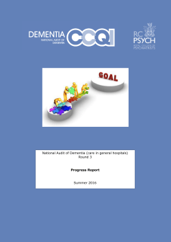 Progress Report National Audit of Dementia