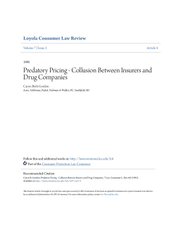 Predatory Pricing - Collusion Between Insurers