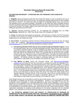 Samsung Rewards Instant Win Game