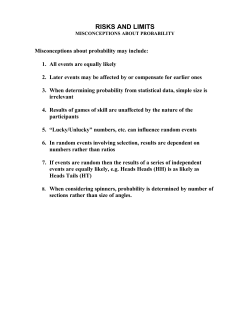 MISCONCEPTIONS ABOUT PROBABILITY pdf