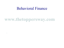 Behavioral Finance